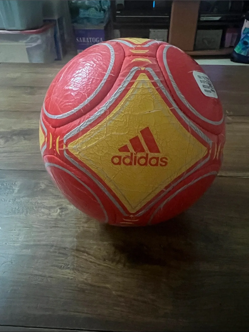 adidas Kids Red and Yellow Euro 2012 Soccer Ball